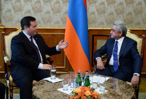 Սերժ Սարգսյանն ընդունել է Կանադայի աշխատանքի և սոցիալական զարգացման նախարարին