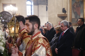 Սերժ Սարգսյանը ներկա է գտնվել Սուրբ Ծննդյան և Աստվածահայտնության տոնի առթիվ մատուցված պատարագին