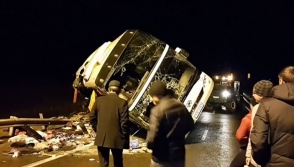 Водитель перевернувшегося автобуса был трезв (видео)