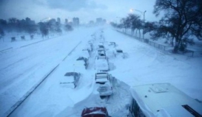 Մեքենաներն արգելափակվել են ձյան շերտում