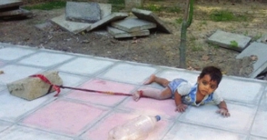 Երեխային թողել են փողոցում՝ ոտքը կապելով քարին. պատճառը չափազանց հուզիչ է
