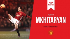 Генрих Мхитарян – лучший игрок матча МЮ с «Вест Хэмом» (видео)