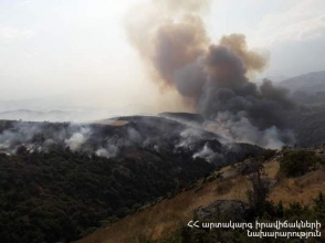 Վայոց ձորի անտառապատ տարածքում բռնկված հրդեհը շարունակվում է