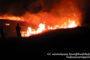 Հրդեհ է բռնկվել Արևիս-Թասիկ-Հացավան ավտոճանապարհին հարակից խոտածածկ տարածքում