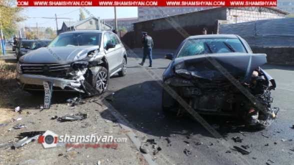 Երևանում բախվել են Volkswagen Tiguan-ն ու Opel-ը. 3 վիրավորներից մեկը մանկահասակ է