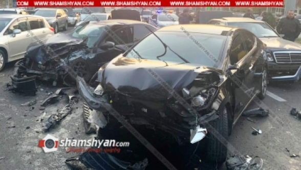 Երևանում բախվել են Mercedes-ը, Hyundai-ը և 2 Opel-ները