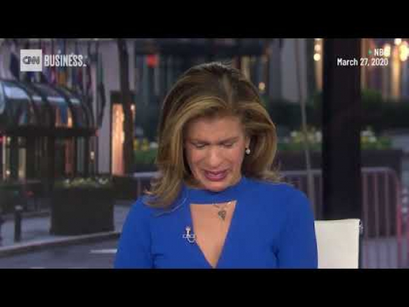 Американская телеведущая расплакалась в прямом эфире из-за новостей о пожертвовании для борьбы с коронавирусом (видео)
