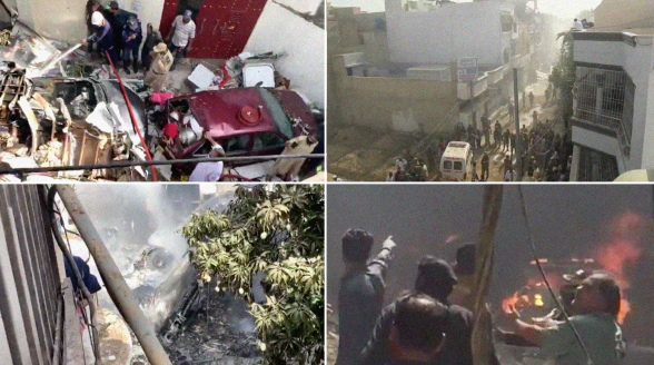 При крушении самолета в Пакистане погибли не менее 107 человек (видео)