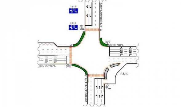 Տիգրան Մեծի պողոտա-Քրիստափորի փողոց խաչմերուկում կկատարվի երթևեկության կազմակերպման փոփոխություն (լուսանկար)