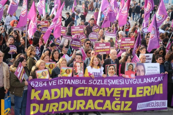 Թուրքիայում ոստիկանները ձերբակալել են կանանց բռնությունների դեմ բողոքի ակցիայի մասնակիցներին