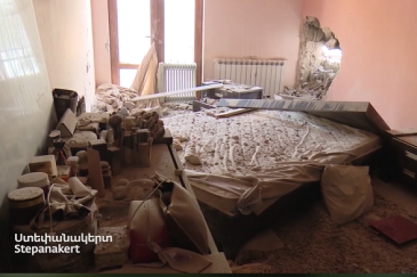 Жилые дома в Степанакерте стали мишенью азербайджанских ВС (видео)