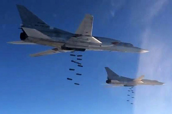 Ռուսաստանի ավիացիան զանգվածային հարվածներ է հասցնում Սիրիայում ահաբեկիչներին