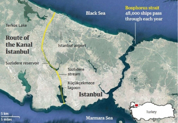 Բոսֆորի նեղուցը շրջանցող Ստամբուլի ջրանցքի կառուցման նախագիծը հաստատվել է