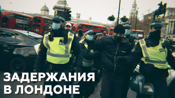 На протестной акции в Лондоне произошли массовые столкновения и задержания