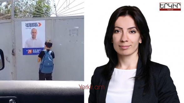 Նիկոլական Ք․ Պողոսյանը սեփական երեխաներին ստիպում է պոկել «Հայաստան»-ի պաստառները (տեսանյութ)