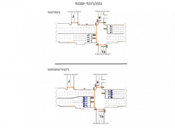 Հունիսի 19-ին Գայի պողոտա-Նանսենի փողոց-Թոթովենցի փողոց խաչմերուկում կկատարվի երթևեկության կազմակերպման փոփոխություն