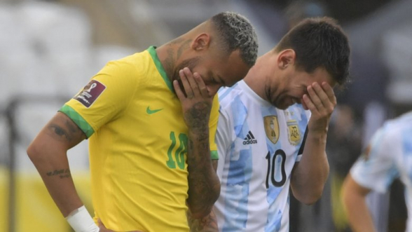 Матч сборных Бразилии и Аргентины по футболу остановили из-за нарушения карантина