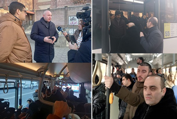 Бойкот: с раннего утра представители движения «Мать Армения» проводят акции протеста против подорожания транспорта (видео)