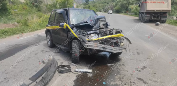 Կապան-Քաջարան ավտոճանապարհին բախվել են MAN բեռնատարը և Suzuki-ին․ վերջինի վարորդը տեղափոխվել է հիվանդանոց