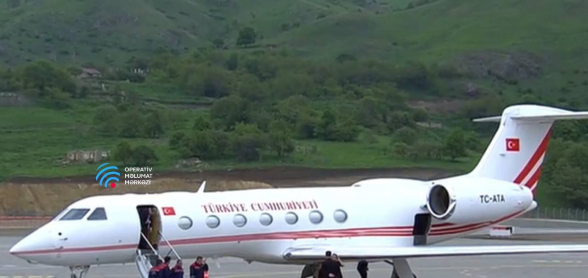 Էրդողանի ինքնաթիռը վայրէջք է կատարել օկուպացված Արցախի Քաշաթաղի շրջանի միջազգային օդանավակայանում