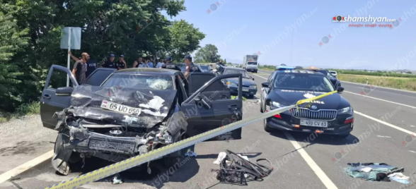 Երևան-Արմավիր ավտոճանապարհին բախվել են «Lada Priora»-ն և «ՎԱԶ 2114»-ը․ 5 վիրшվորներից 2-ը անչափահասներ են