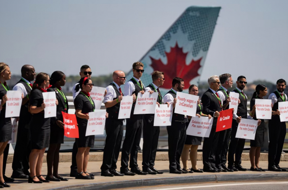 В Канаде забастовка бортпроводников «Air Canada» затронула 500 тыс. пассажиров