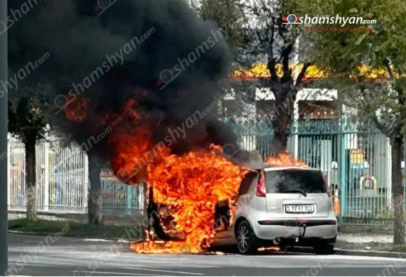 «Զվարթնոց» օդանավակայանի հարևանությամբ հրդեհ է բռնկվել «Nissan»-ում․ այն դարձել է ոչ շահագործելի