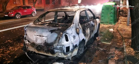 Գարեգին Նժդեհ փողոցում հրդեհ է բռնկվել «Toyota»-ում․ այն վերածվել է մոխրակույտի
