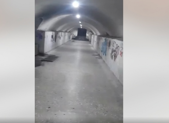 «Հայրենիք» կինոթատրոնի գետնանցումի տանիքը փլվում է (տեսանյութ)